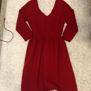 Francesca’s V-Neck Skater Dress